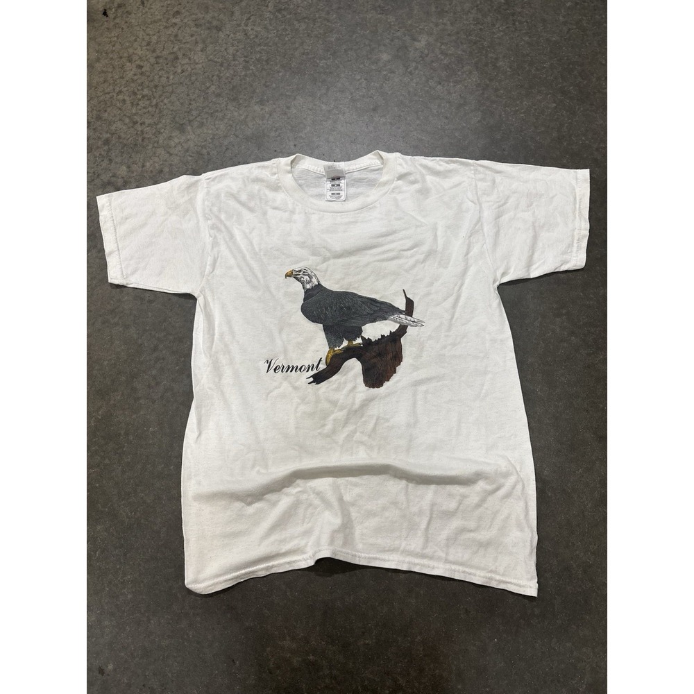 Vintage 90s Vermont Nature Eagle T Shirt Size Medium